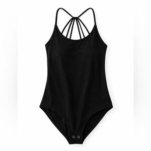 Xhilaration Black Strappy Bodysuit